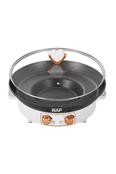 raf 2 in 1 Electric Frying Pan - 2L, 1600W, Non-stick, Frying and Boiling