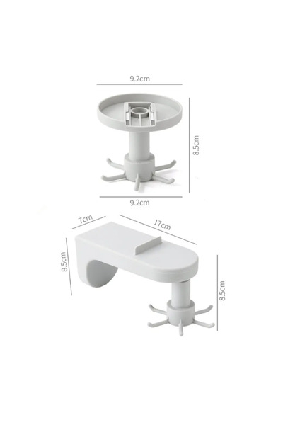 OEM Suport rotativ pentru ustensile de bucătărie cu 8 compartimente, suport adeziv, design compact alb