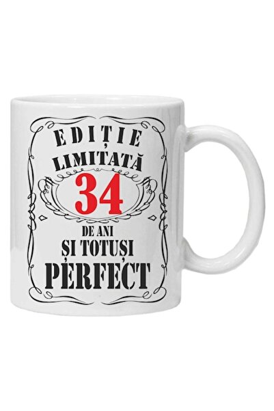 CRD PRINT Personalized mug 'Limited edition', 34 years, CRD PRINT, 330 ml, white