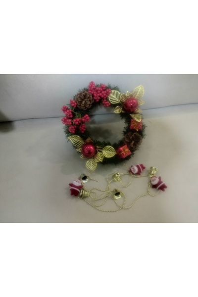 LEVA Door Decoration 21 cm with Croquan + New Year Chain 1.5 m