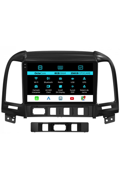NavStore Dedicated Navigation Hyundai Santa Fe (2005-2012), 2K, 8Gb Ram, 256Gb Storage, Carplay