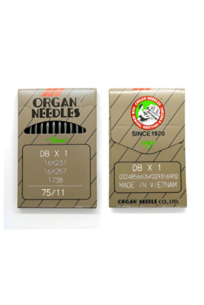ORGAN NEEDLES إبرة ماكينة الخياطة الصناعية جوكي، مقاس 75/11، موديل DB75/11