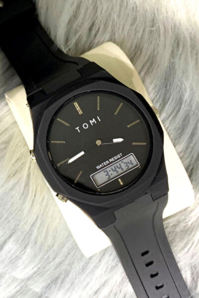 Tomi Hybrid Ana-Digi Sport Watch - Rugged Design - LED Light & Alarm - Water Resistant 50M