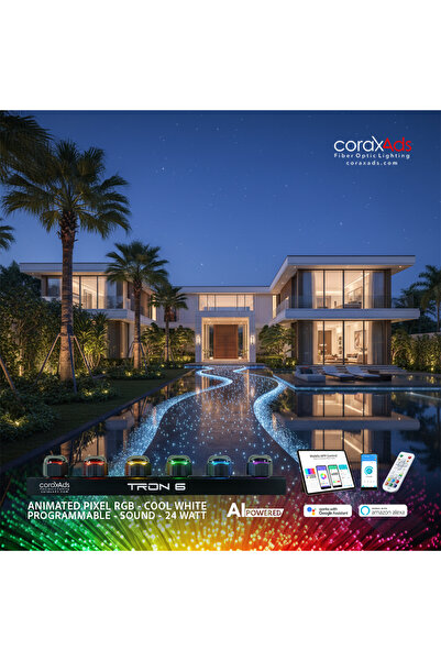 coraxads ZEMİN AYDINLATMA FİBER OPTİK YILDIZ AMBİYANS SETİ