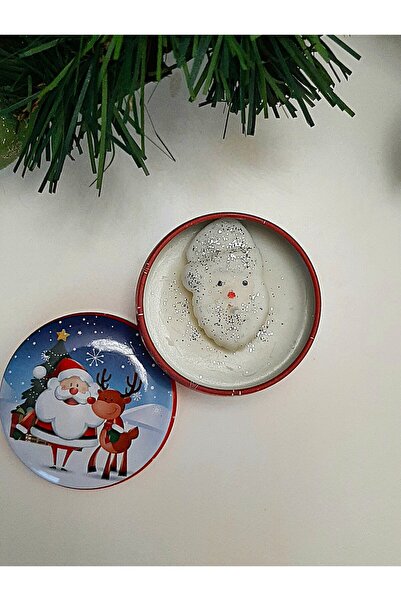 ArtINA esmaraldchic Scented candle in a Christmas box, with Santa Claus, green apple, clove fragrance, soy wax