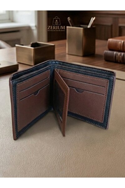 ZERİUM Pu Leather Men's Wallet - Classic Folding Multi-Compartment Card Holder (Multi Storage)