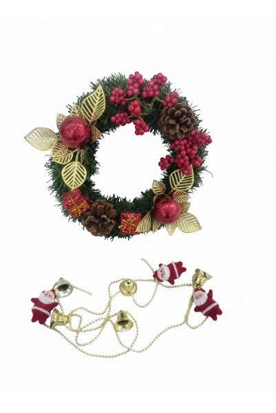 LEVA Door Decoration 21 cm with Croquan + New Year Chain 1.5 m