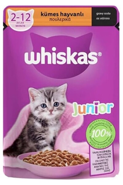Whiskas Junior Kümes Hayvanlı Yavru Kedi Konserve Maması 85 gr