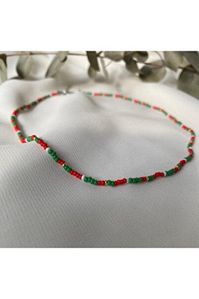 sabiha aksesuar Sand Bead Christmas Concept Necklace