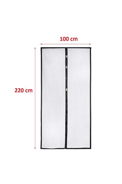 VENITIVO VINDEM CELOR INTELIGENTI Magnetic insect door screen 220x100 cm, 18 magnets, double-sided adhesive, white with black frame