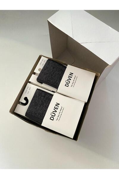 DÜVEN 12-Piece Black Matte Toe Comfort Socket Cotton Short Socks