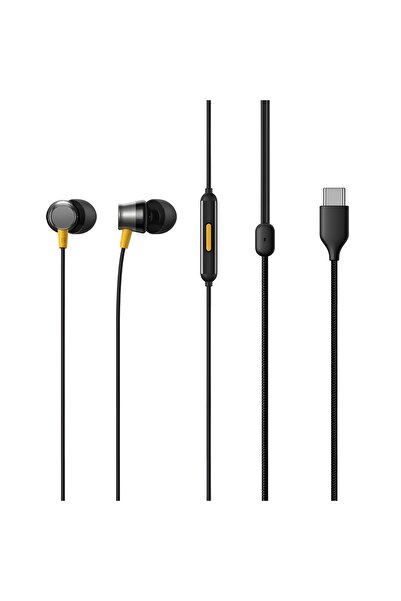 realme Buds 3 Type-C Wired Earbuds with HD Microphone, Black