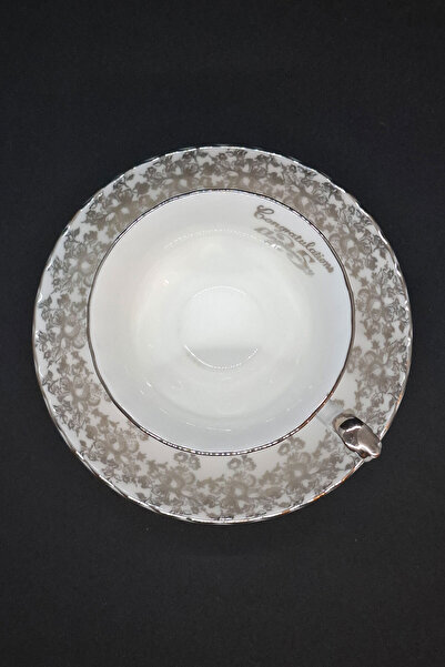 Royal Albert 25Th Anniversary Commemorative Porcelain Tea Cup and Saucer 2 Pieces 150 ml