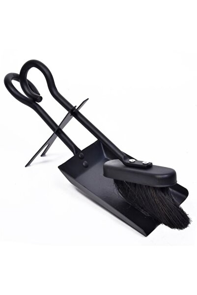 VENITIVO VINDEM CELOR INTELIGENTI VENITIVO® 2-piece metal fireplace accessory set – broom & dustpan, 30 cm