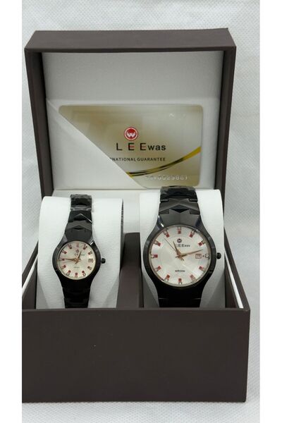 LE Ewas طقم ساعة رجالي نسائي
