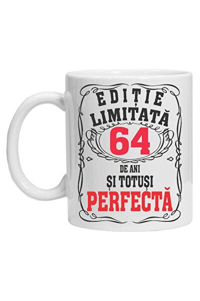 CRD PRINT Personalized white mug 'limited edition - perfect', 64 years, 330ml,