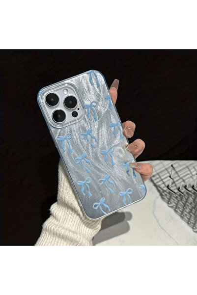 OSG iPhone 13 and 14 Compatible 3D Bow Pattern Embossed Camera Protection Frame Protruding Premium Case