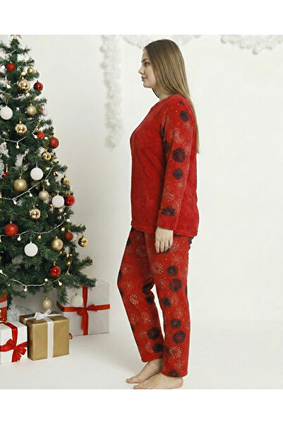 embody Women's Puffy Pyjama Cocolino Pink Christmas Model20502 red large size
