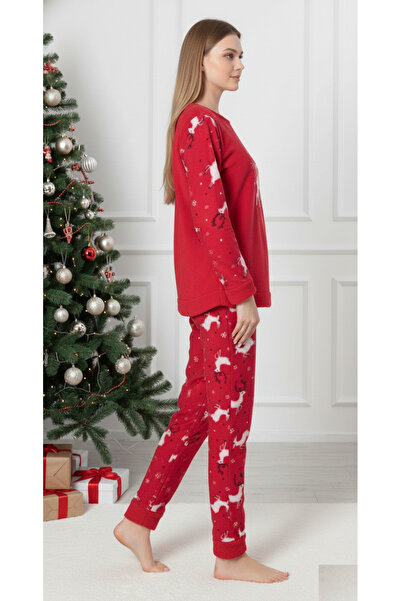 embody Soft Christmas Pyjamas with Reindeer and Snowflakes for Women 02170