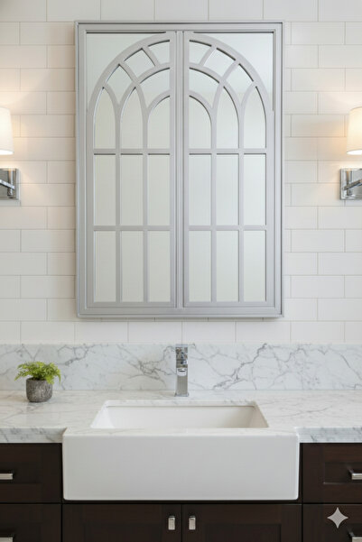 Generic Elegant mirror with a luxurious frame, 97 x 66 cm