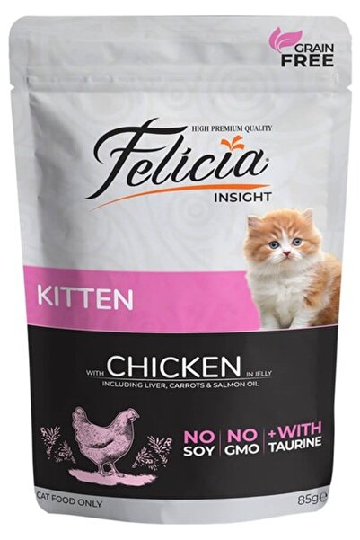 Felicia Tahılsız Tavuklu Yavru Pouch Kedi Konservesi 85 gr
