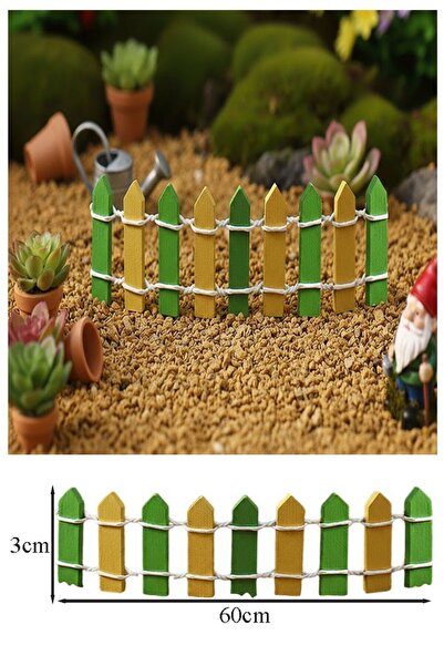 Artmaster Mini Yeşil Renkli Bahçe Çiti 1 Adet 3x60 cm Teraryum Okul Ev Proje ...