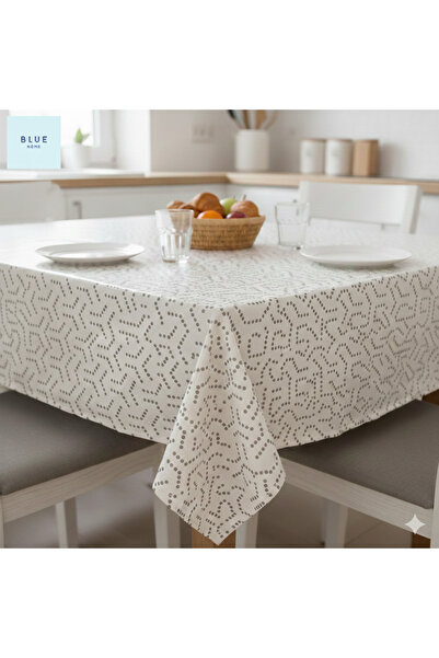 Blue Home 🆕 Fiesta Lux Pvc Fiber Tablecloth - Waterproof Modern Pattern Kitchen and Dining Table Cover