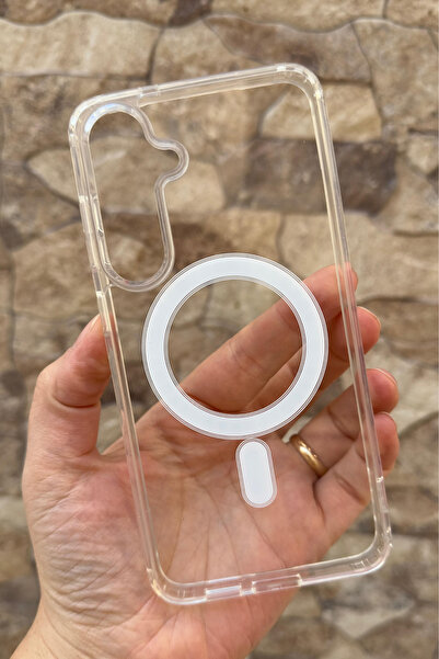 Vip Case Galaxy S25 Uyumlu Kamera Çıkıntılı Şeffaf Magsafe Wireless Kablosuz ...
