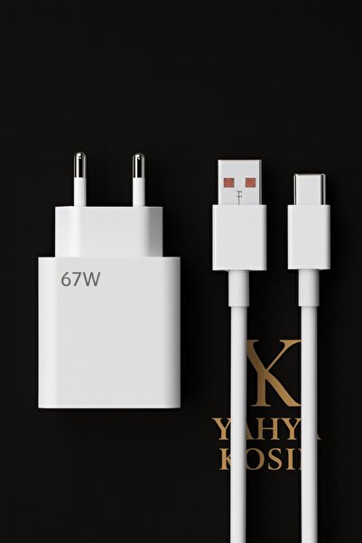 YAHYA KOSIF 67 W Şarj Aleti - 67 Watt Adaptör ve Şarj Kablosu Type C