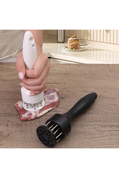 Generic One-piece Stainless Steel Meat Tenderizer Needle, 19 × 5 cm (White)