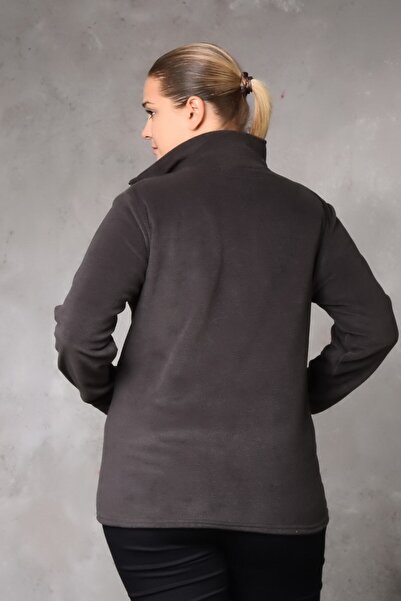 ÜMİTEKS KİDS CLUB Gray Fleece Cardigan Unisex Winter Fleece Cardigan Coat