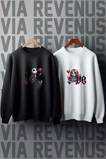 Vordevia Φούτερ Nightmare Love με τύπωμα με λαιμόκοψη με επένδυση fleece νήμα...