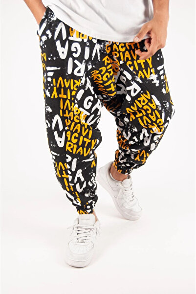 FıttingRoom Elastic Waist Three Thread Patterned Shalwar