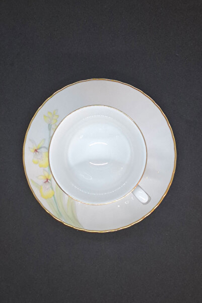 ABBETC Svanholm Adam and Eve Themed Porcelain Coffee/Tea Cup and Saucer 2 Pieces 130 ml