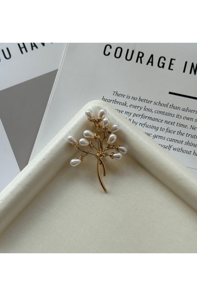 a rose jewelry İnci Demeti Broş