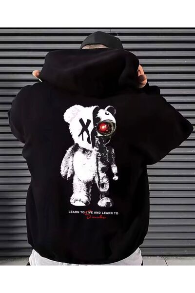 LELVANİ سترة رياضية مطبوعة باللونين الأسود والأبيض