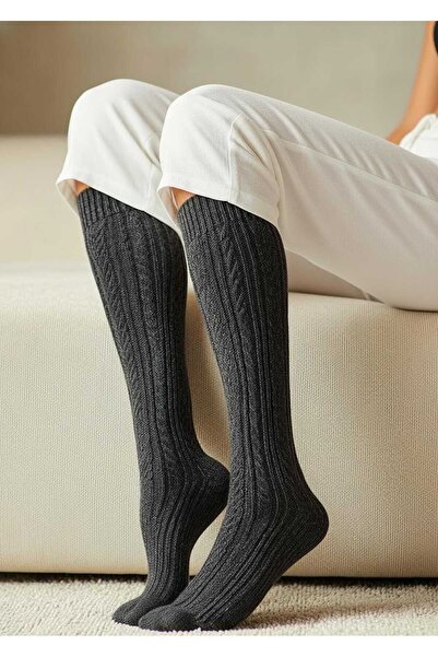 LAGRANZE Cozy Line Premium Women's Over-The-Knee Jacquard Socks