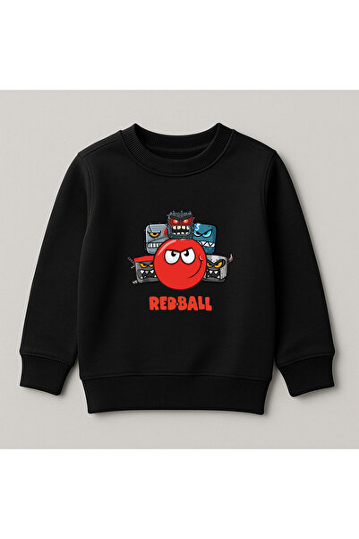 SVART WEAR Swea pentru copii cu imprimeu Redball, 100% bumbac, cu gât turnat ...