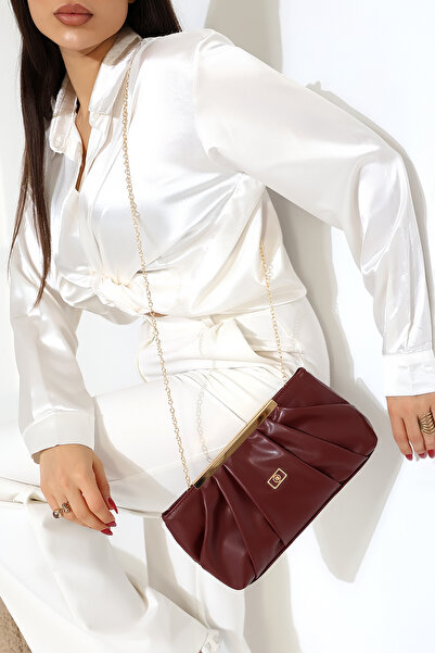 Moda Lime Chain Strap Evening Dress Clutch Portfolio Bag – Women's Shoulder Bag for Stylish Evening and Event Outfits