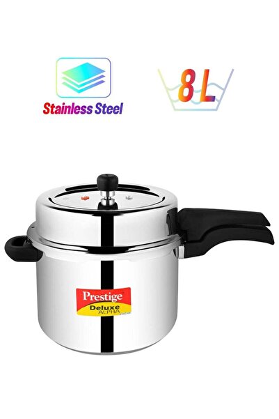 Prestige Stainless Steel Svachh DLX Alpha Pressure Cooker 8 Liters