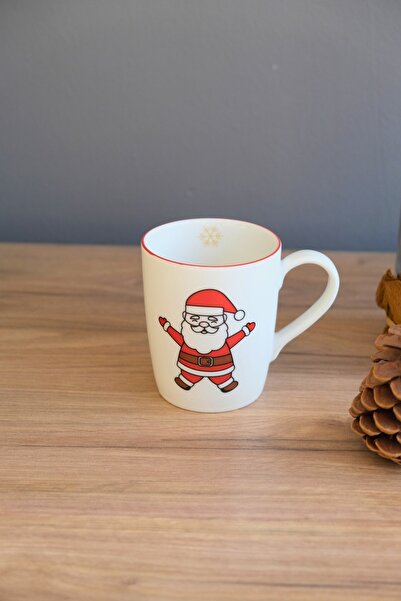 tabakevi Tabak Evi Porcelain Santa Claus Mug with Handle 220 ml