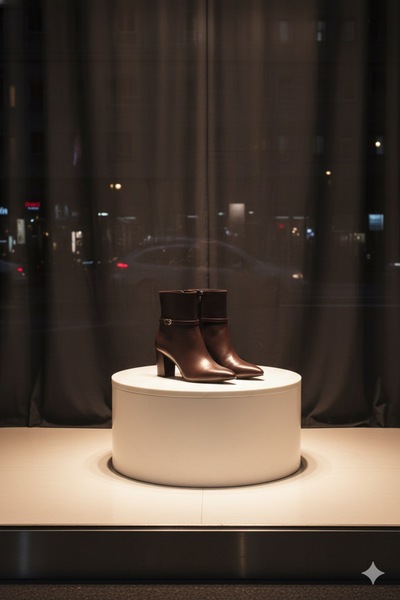 TARHAN Siyah kalın Topuklu tokalı kadın bot botie