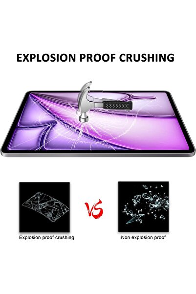 OSG Apple iPad Air 13 M2/M3 Chip 2024 Compatible Tablet 9H Nano Shatterproof Screen Protector Glass
