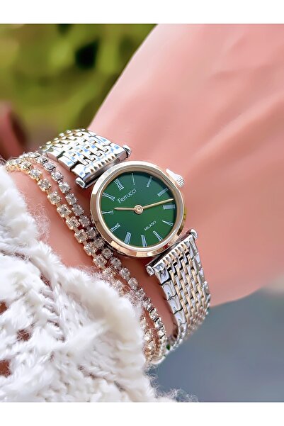 Ferrucci Steel Strap Minimal Case Women's Wristwatch 3 Atm Water Resistant 2 Years Warranty