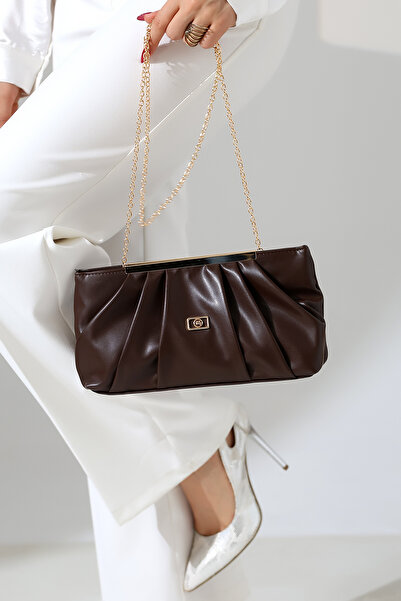 Moda Lime Chain Strap Evening Dress Clutch Portfolio Bag – Women's Shoulder Bag for Stylish Evening and Event Outfits