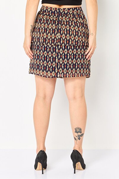 PROMOD Women Allover Print Mini Skirt, Multicolor