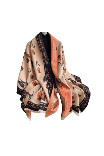 The Casius. Μακρύ κασκόλ για γυναίκες, υλικό υψηλής ποιότητας, floral τυπωμέν...