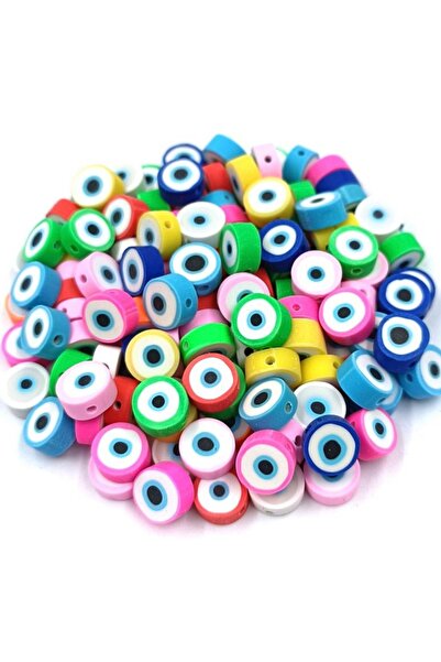 yiğit aksesuar 10 Adet Nazar Boncuk Model Fimo Polimer Boncuk