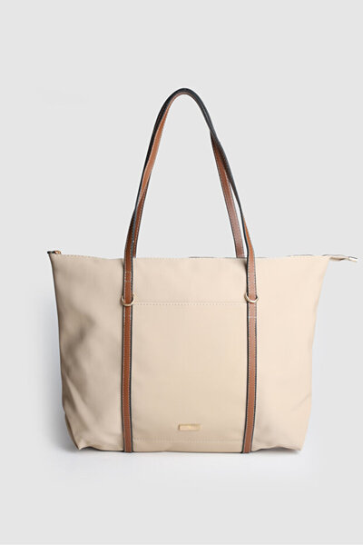 Rivina حقيبة يد وكتف كبيرة الحجم من الساتان موديل توت مع جيب أمامي من لور