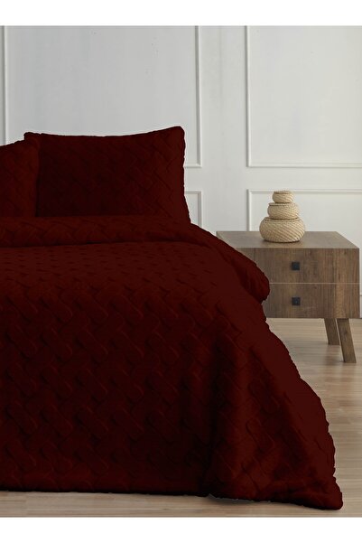 Bikaya Home Diamond 3 Piece Pietra Double Fur Comforter Duvet Set - 220X240 cm - with Original Bag